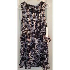 NWT Kate Young For Target Womens Dress Size 6 Black Floral Print Rose